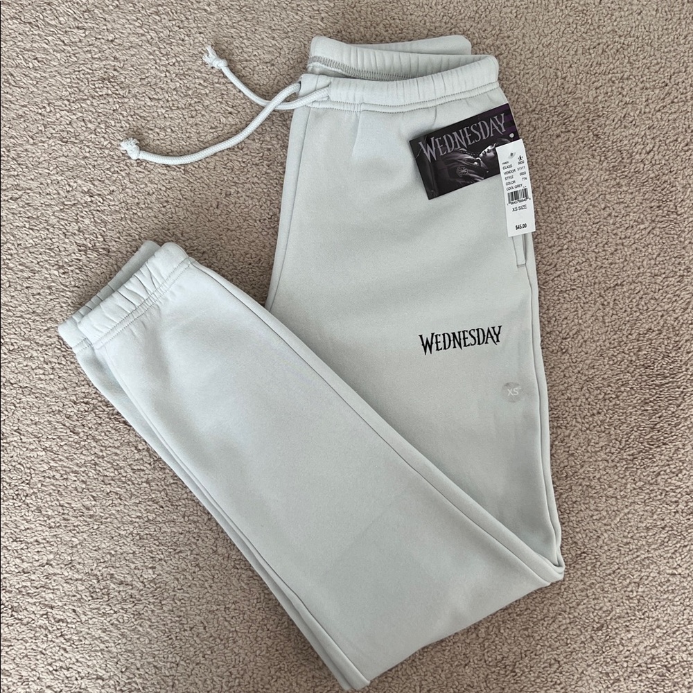 PacSun Light Gray 'Wednesday' Joggers